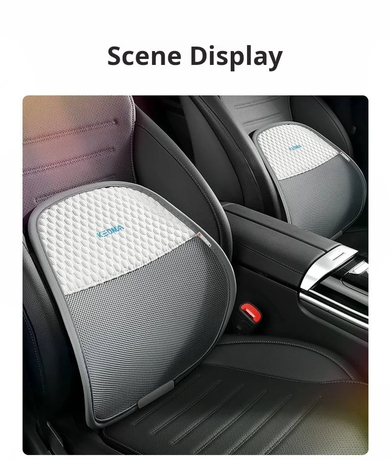 Car Chair Back Cusion Mesh Lumbar Anti-Fatigue Brace Elastic Cushion Massage Back Cushion Pad Support Summer Cool Breathable