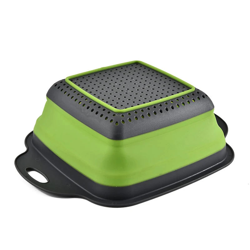 2022 Foldable Vegetable Washing Basket Vegetable Fruit Filter Portable Colander Collapsible Drainer Kitchen Accessories Gadgets