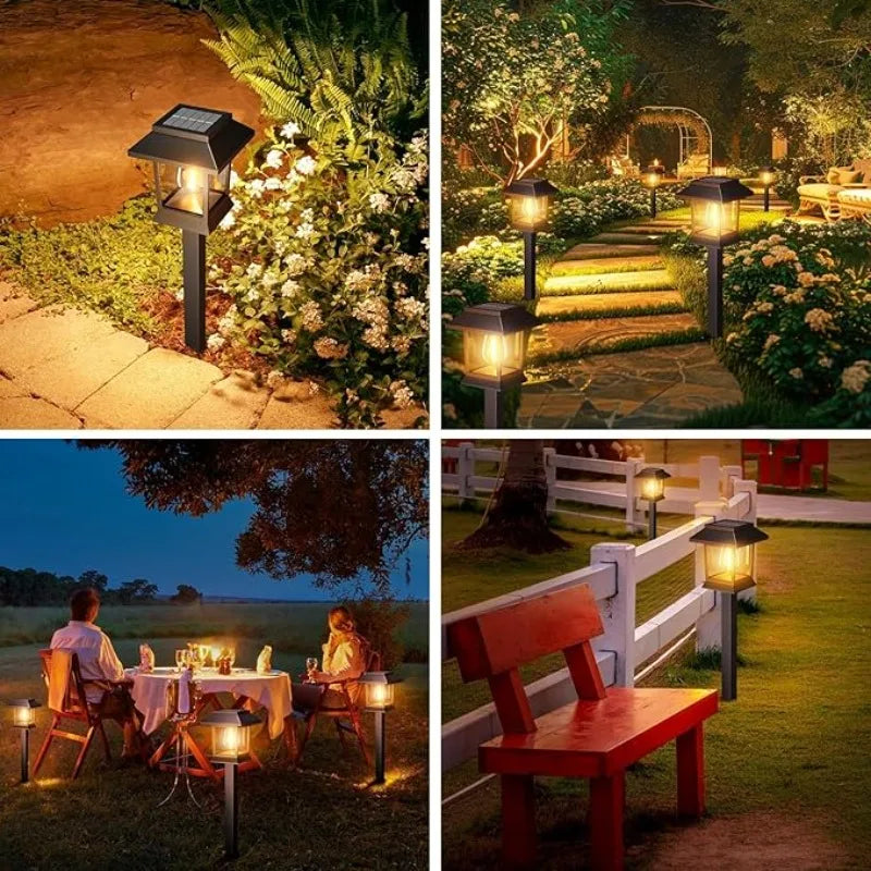 Outdoor Garden 1/2/6/12PCS Retro Solar Waterproof Signs for Courtyard Solar Lights Landscape Grassland Corridors