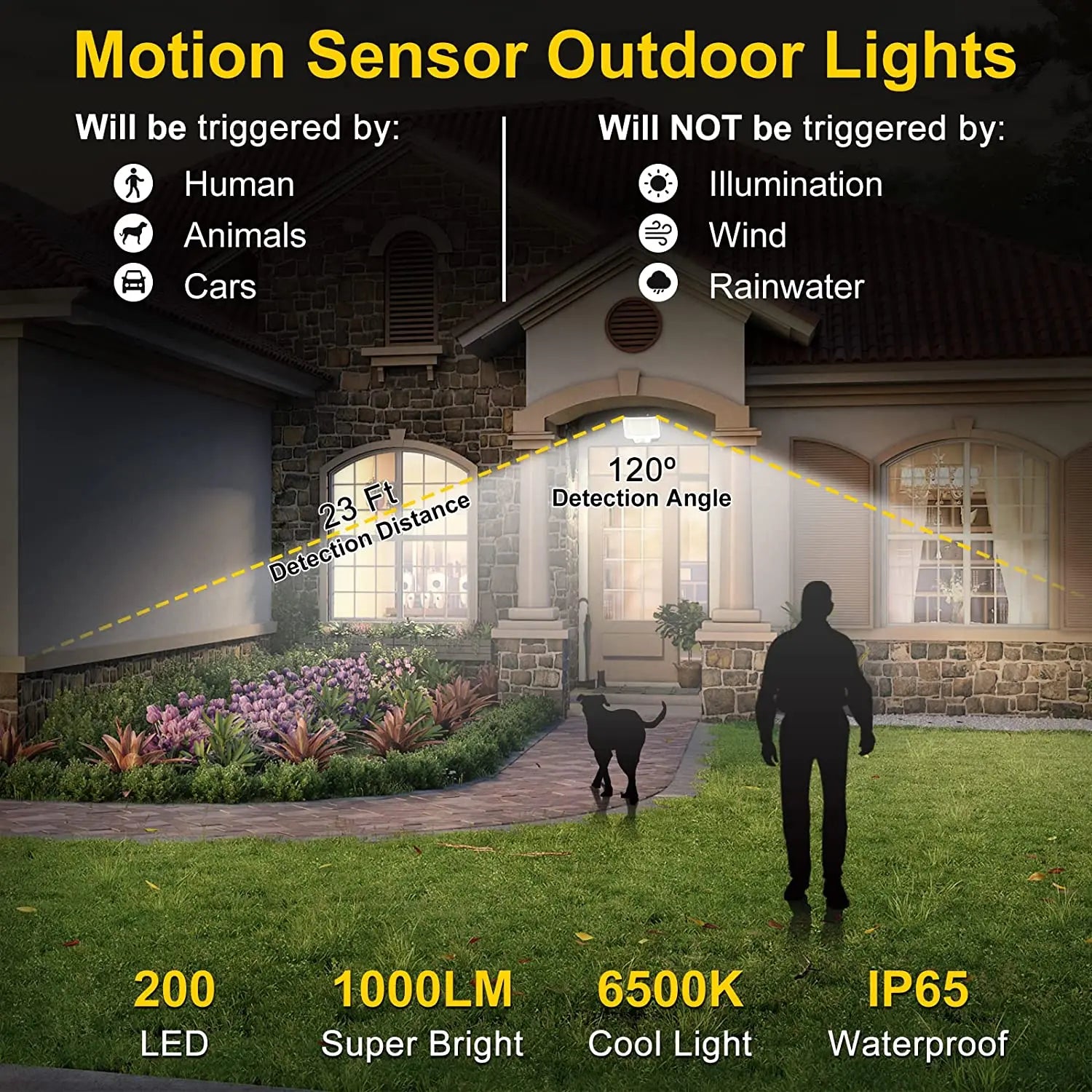 Solar Lights Outdoor Garden 200/288LED Solar Security Light Motion Sensor 3 Mode Waterproof Solar Powered Flood Lamp Yard Garage