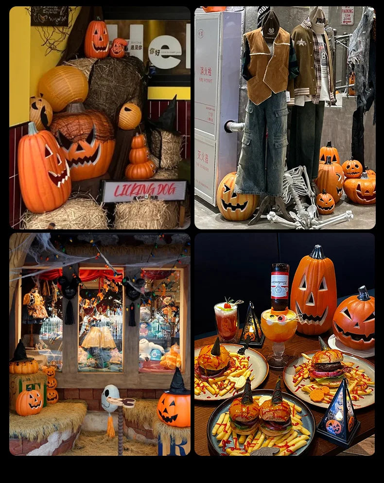 Pumpkins Lamp Halloween Decoration For Home Yard Garden Outdoor Decor Hallowen Horror House Skull Party Props Glow in The Dark