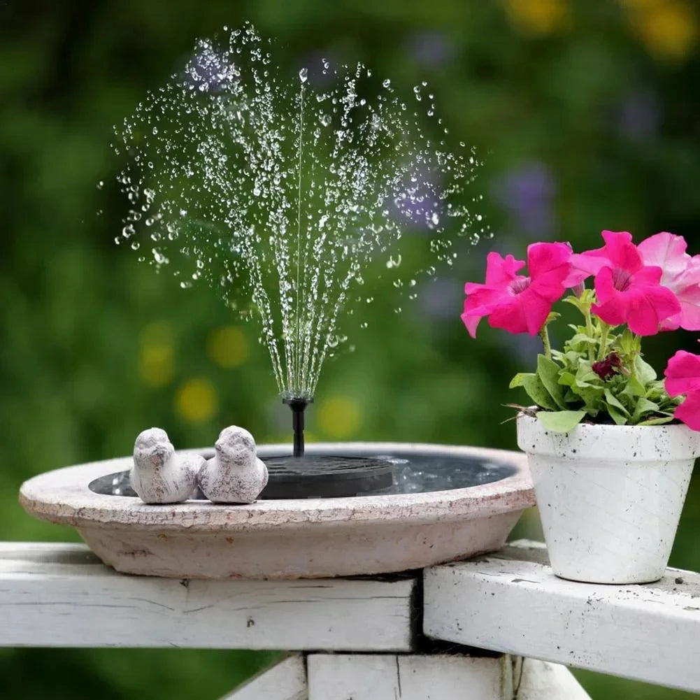 Solar Water Fountain Pool Pond Waterfall Fountain Garden Supplies Decoration Outdoor New Mini Solar Powered Fountain Bird Baths