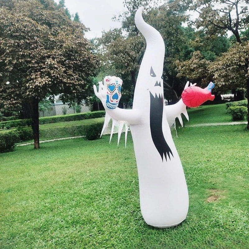 Luminous Inflatable Ghost Halloween Decoration Remote Control Flashing Ghost Horror Outdoor Courtyard Haunted House Party Props