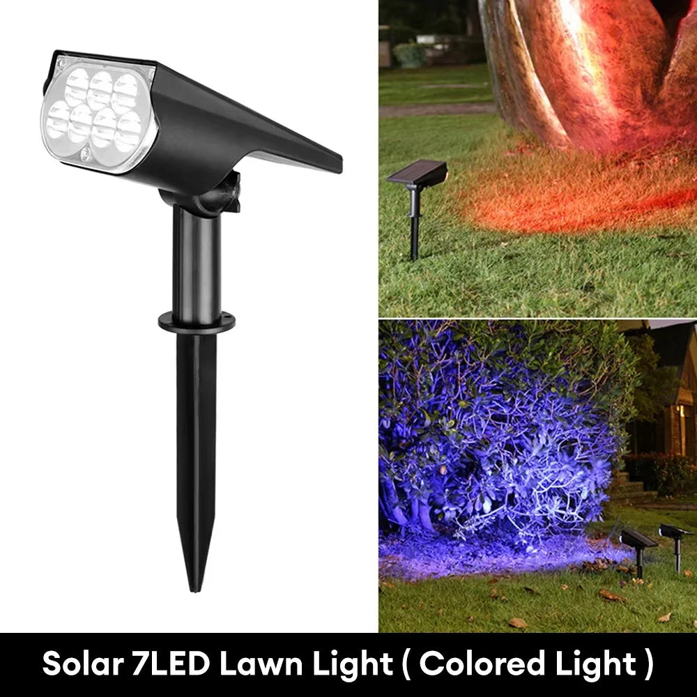 Ultra bright 7LED Solar Light Spotlights Outdoor Landscape Wall Light Waterproof 150° Adjustable Lawn Garden Yard Decor Lighting