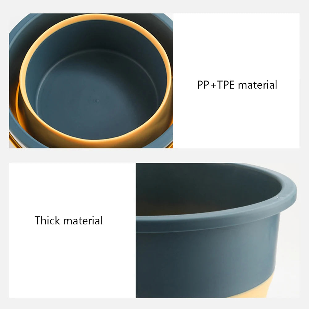 5/10/17L Folding Portable Bucket with Cover Car Wash Fishing Bathroom Tool Silicone Bucket Outdoor Camping Household Supplies