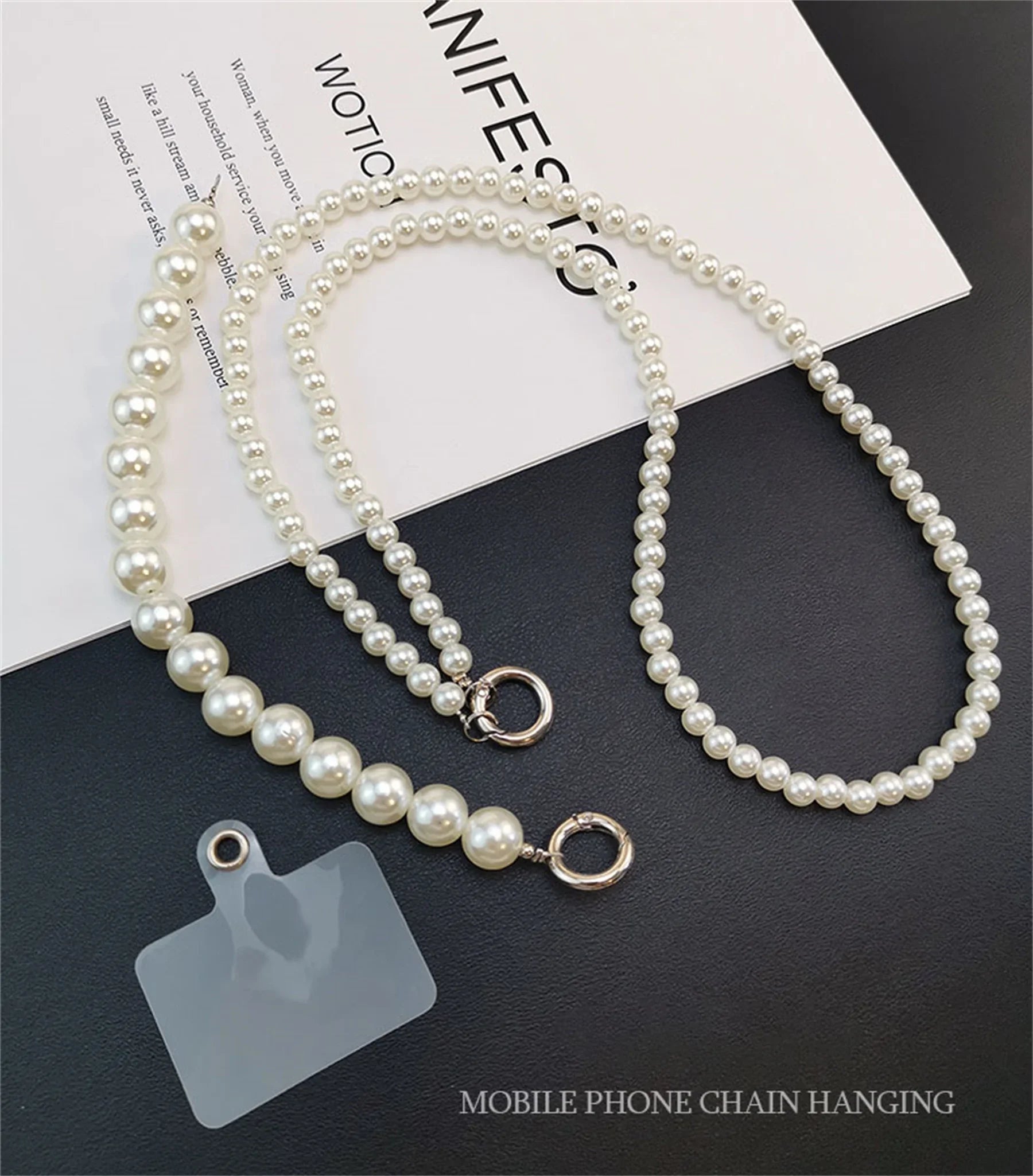Korean Luxury Mobile Phone Corssbody Lanyard Pearl Bracelets Chain For iPhone 14 15 pro max Samsung Flip 4 S21 s22 S23 Ultra