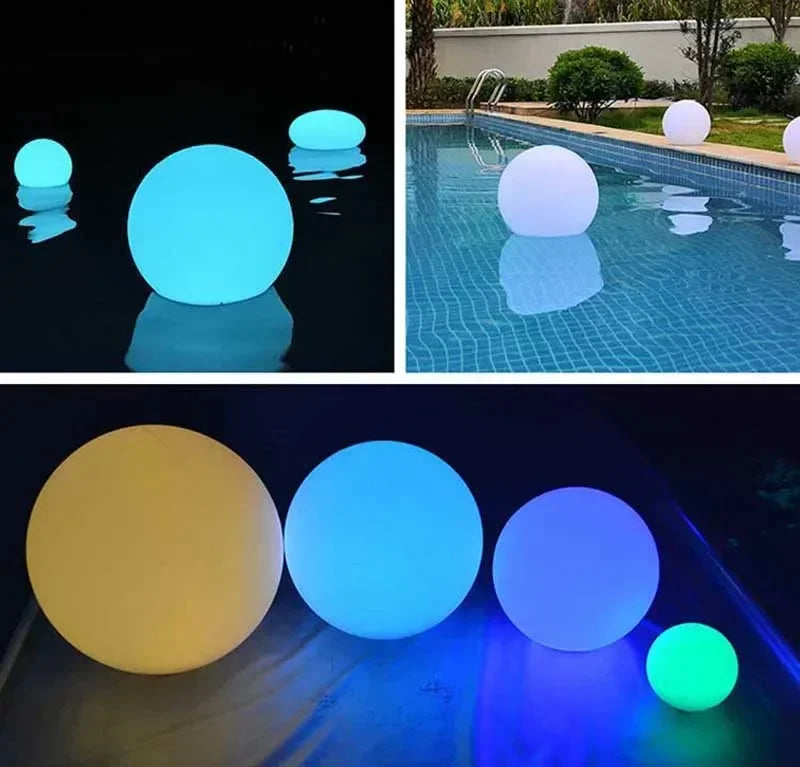 LED Ball Light Solar Lamp Outdoor Lawn Lamp Luminous Ball Pool Bedroom Table Party Garden Lighting Remote Control Waterproof