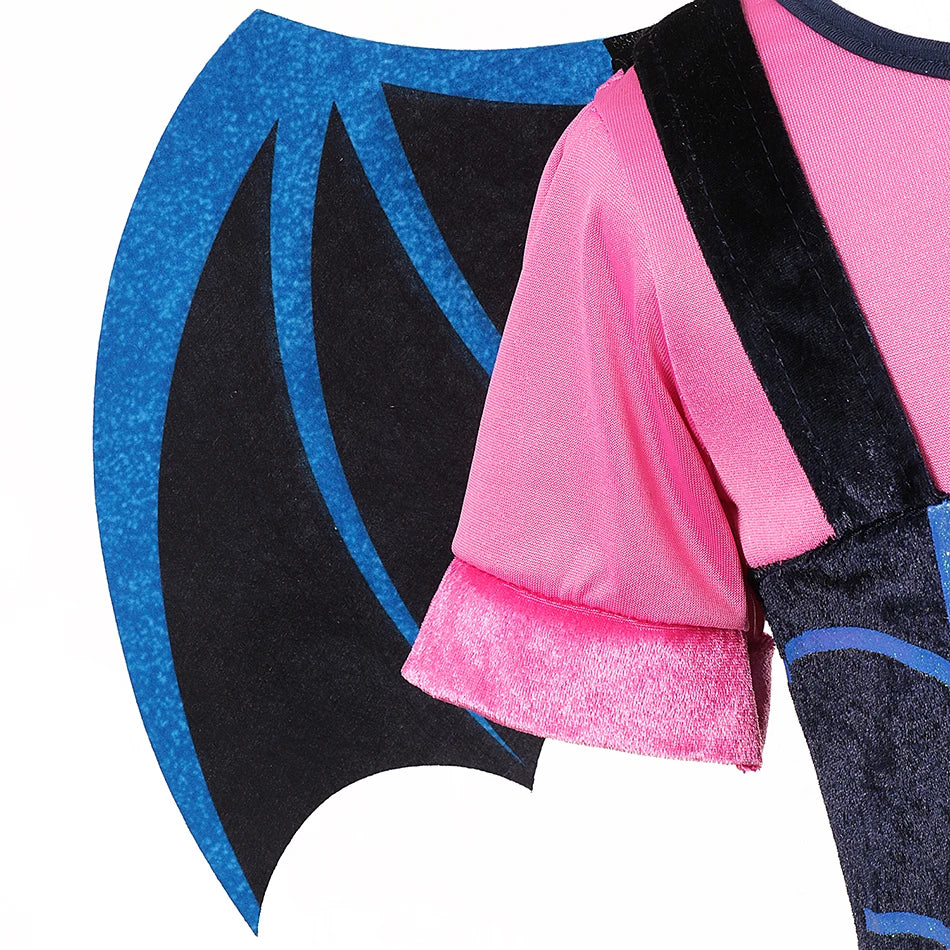 Vampirina Cosplay Dress Girl Kids Princess Clothes Charms Dress Up Christmas Halloween Costume Children Carnival Party