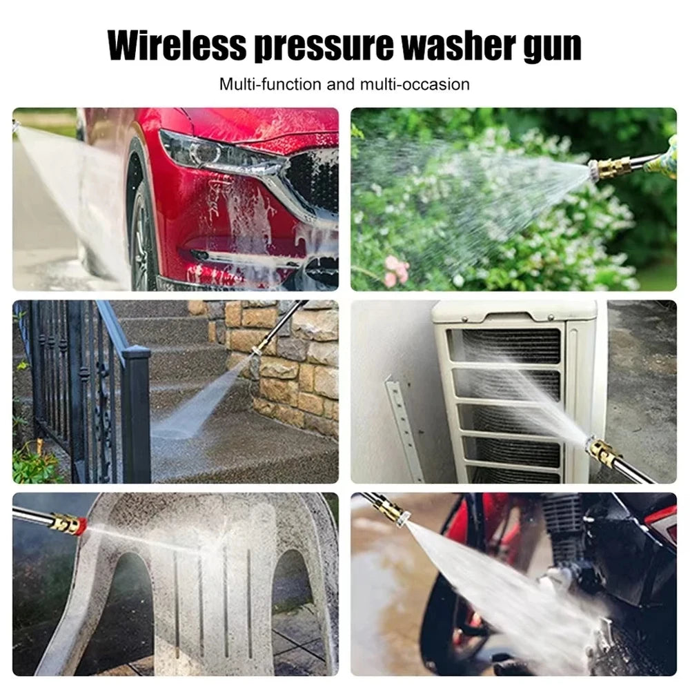 1500W Cordless Electric High Pressure Washer Rechargeable Car Wash Gun Electric Water Gun Foam Machine for Makita 18V Battery
