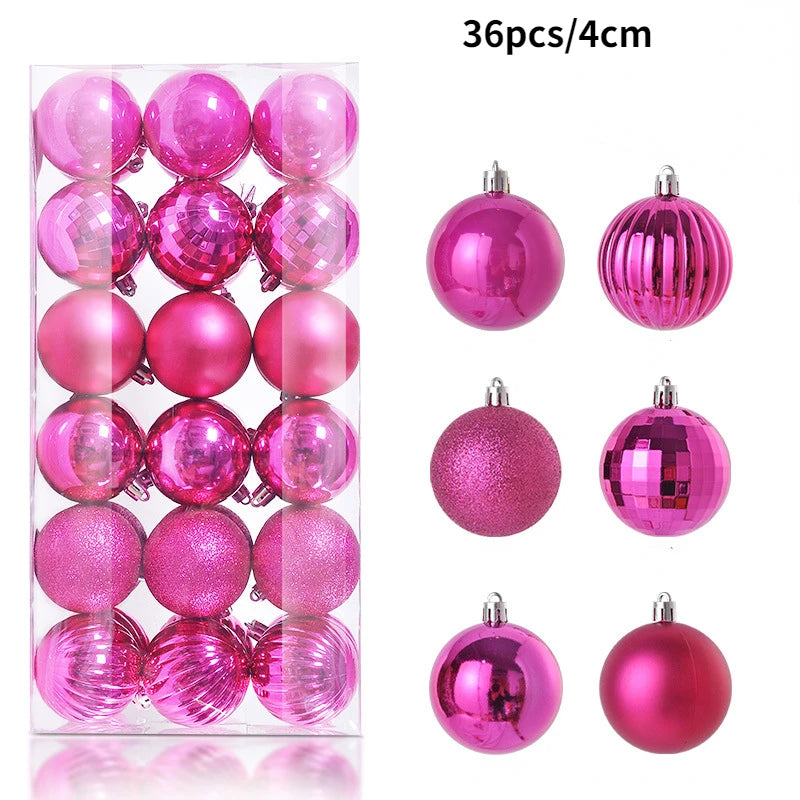 24/36 Pcs Christmas Balls New Year Party Decoration Xmas Tree Ornaments Christmas Hanging Ornament Home Decor Gifts Navidad 2025