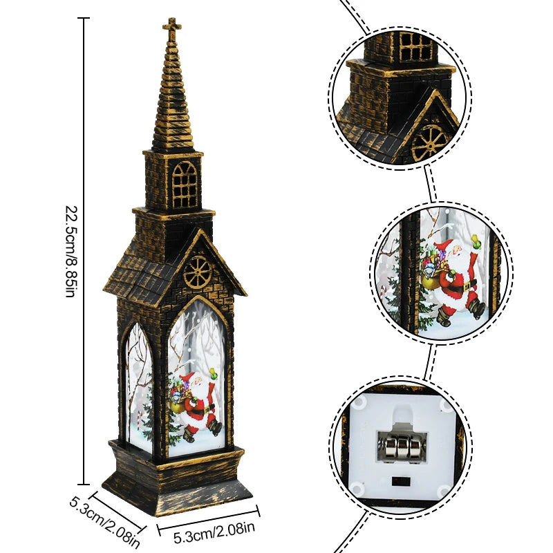 2025 Christmas LED Night Light Santa Claus Snowman Lantern Lamp Table Ornament Christmas Decoration for Home Xmas Navidad Gifts