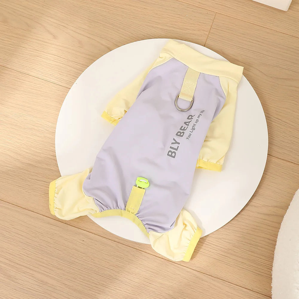 Dog Mesh Clothes Summer  Sun Protection Shirt UV 50+ Cooling outdoor wear for Beach Hiking Puppy Jumpsuit  Hoodie Pajamas