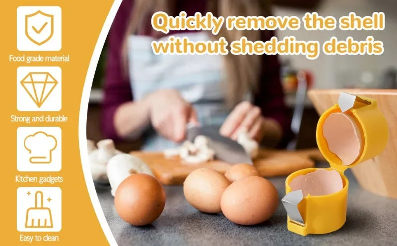 Plastic Egg Shell Opener Professional Manual Eggs Breaker Non-Stick Hand Eggshell Separator Multifunctional Kitchen Baking Tools