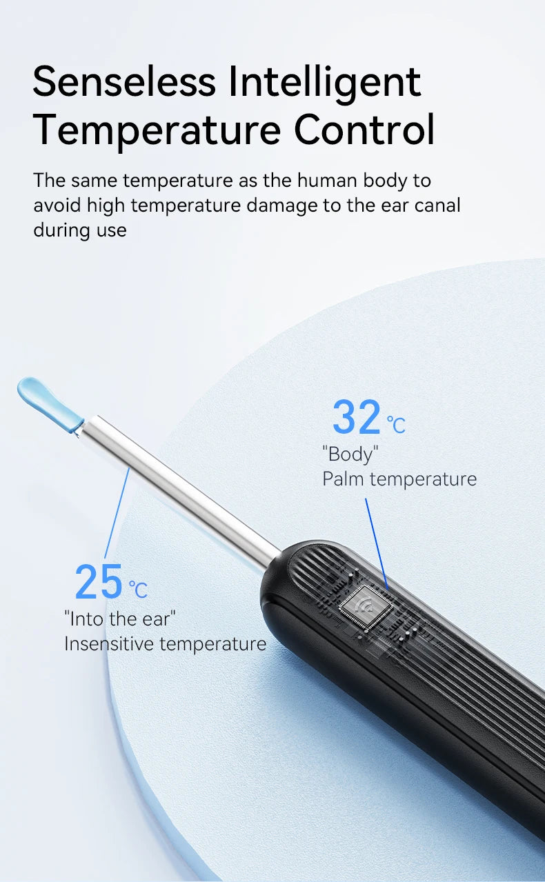 Ear Cleaner High Precision Ear Wax Removal Tool with Camera with LED Light Wireless Cleaner Smart Ear Cleaning Kit Health Care