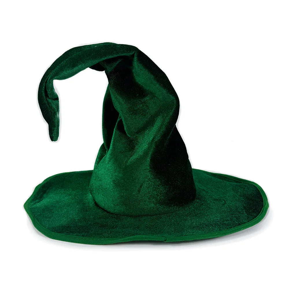 2025 Halloween Witch Hat Velvet Comfortable Witch Hat Black Purple Green Hat for Cosplay Holiday Party Halloween Themed Party