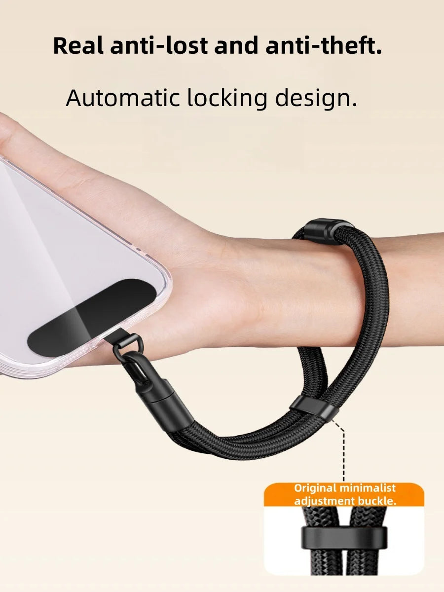 3-in-1 Switchable Mobile Phone Lanyard Adjustable Length Universal Mobile Phone Case Strap