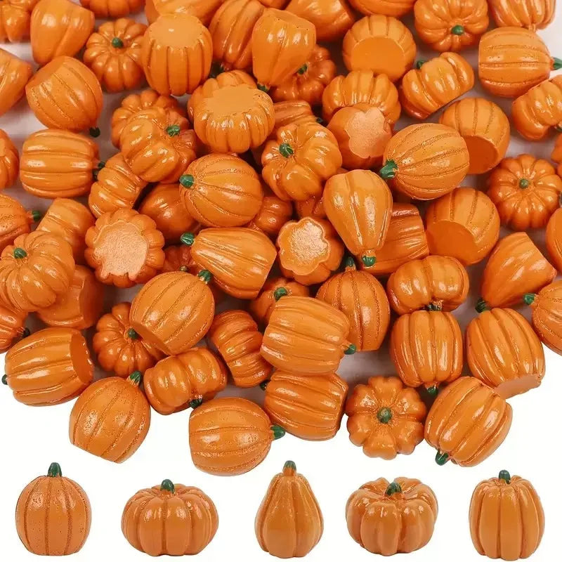 30/50 Pieces Mini Pumpkin Autumn Decoration, 1 Storage Organza Bag for DIY Home Interior Halloween Decoration Autumn Decoration