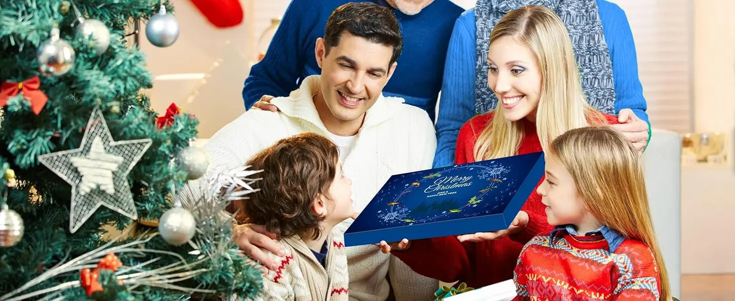 Advent Calendar Fishing Christmas Countdown - 24 Days Fishing Lures Set for Fisher Adult Men Teen Boys - 2025 Xmas Surprise Gift