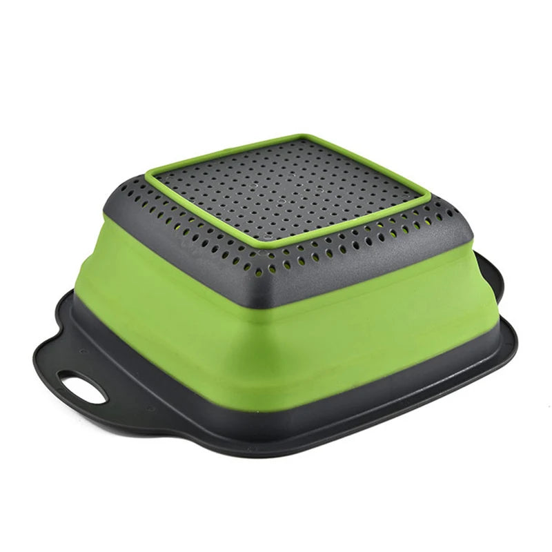 2022 Foldable Vegetable Washing Basket Vegetable Fruit Filter Portable Colander Collapsible Drainer Kitchen Accessories Gadgets
