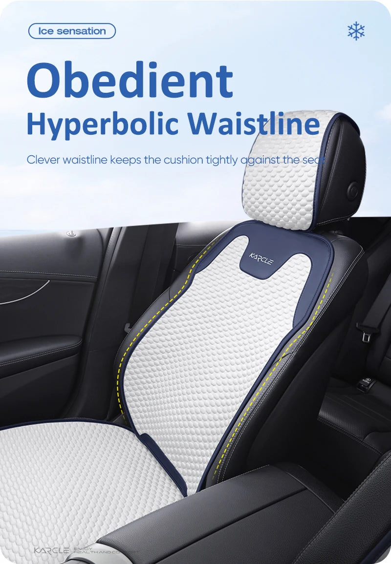 Universal Ice Silk Summer Car Seat Covers Breathable Car Seat Covers Full Set Sweat Absorption Auto Seat Cushion Car Accessories