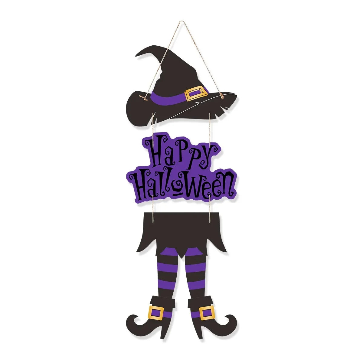 Halloween Witch Leg Hat Door Sign Ghost Festival Party DIY Door Pendant Trick Or Treat Kids Favors Happy Halloween Day 2025