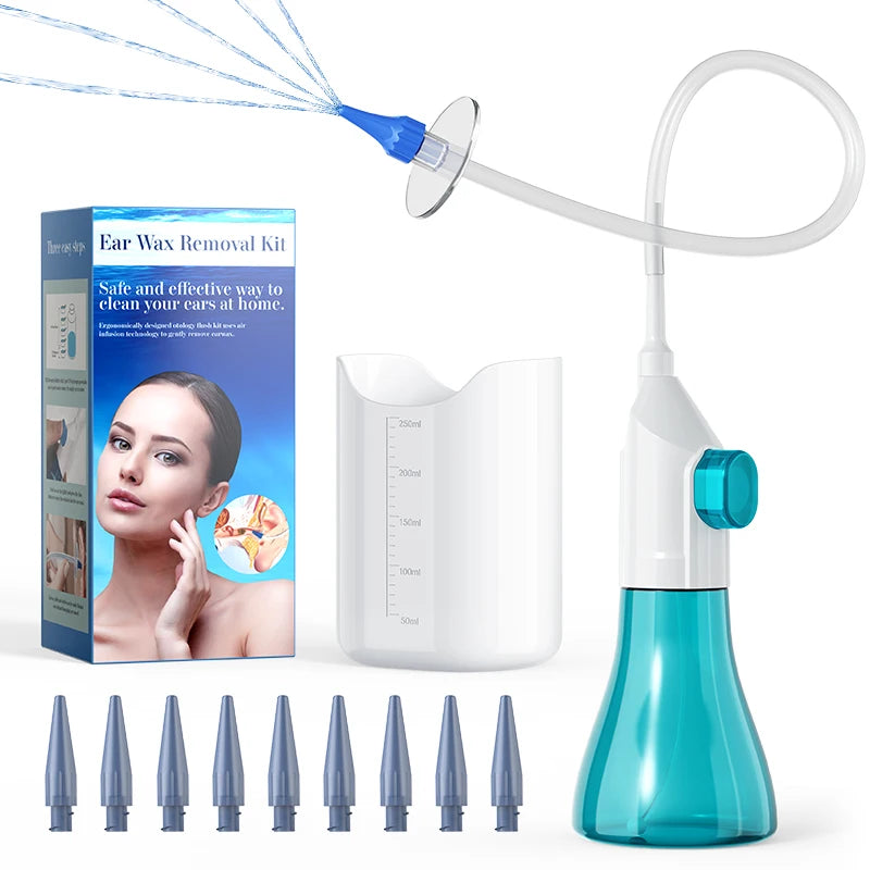 Ear Wax Removal Manual Ear Irrigation Flushing System EarWax Clean Tool Safe and Effective Ear Water Cleaner Kit Ear Cleaner