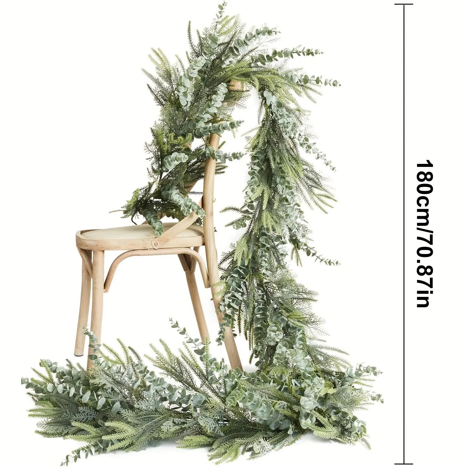 Realistic Christmas Cedar Garland Greenery Decor for Fireplace Stair Window Door Holiday Party Home Festival Decoration