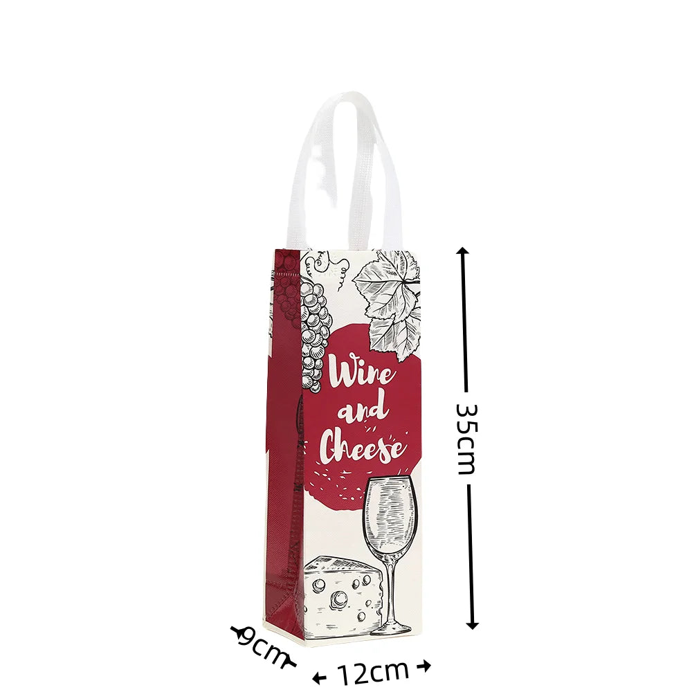 StoBag Wine Bottle Bags Gift Wrapping Bags Vintage Style Luxury Designer Bags Non Woven Packaging Bags for Sweets Party Favor Us