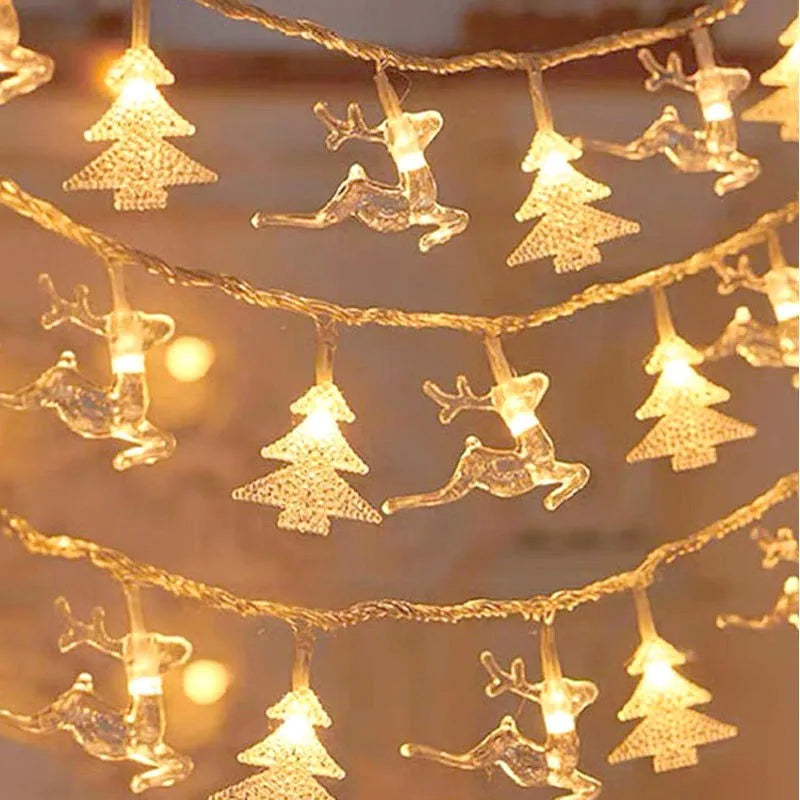 3M 2025 Christmas Decoration for Home Christmas Lights Snowflake String Lights Fairy LED Lamp New Year 2026 Tree Garden Noel 6