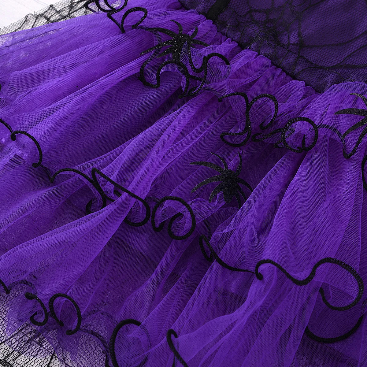 Baby Halloween Costume Girls Princess Spider Mesh Dress Children Vampire Performance Elegant Clothes Witch Dresses 1-6 Y