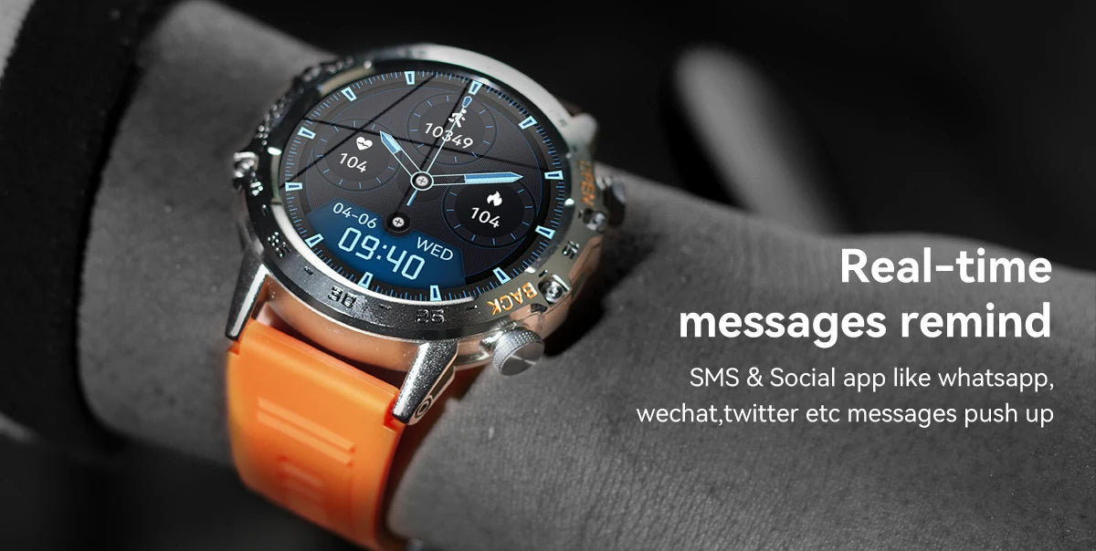 Abelanja Steel 1.39 Bluetooth Call Smart Watch Men Sports Fitness Tracker Watches IP67 Waterproof Smartwatch for Android IOS K52