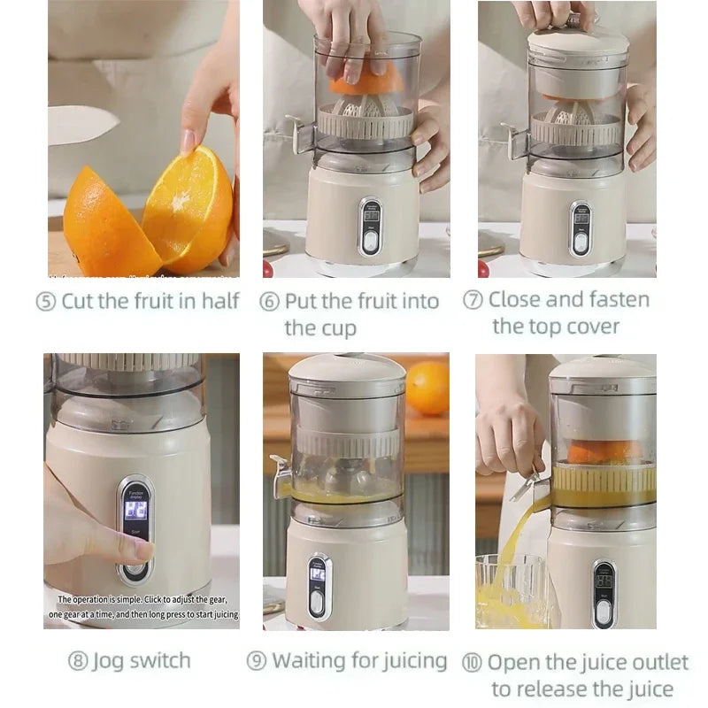Electric Orange Juicer Portable 600ml Original Citrus Fruit Juice Extractor