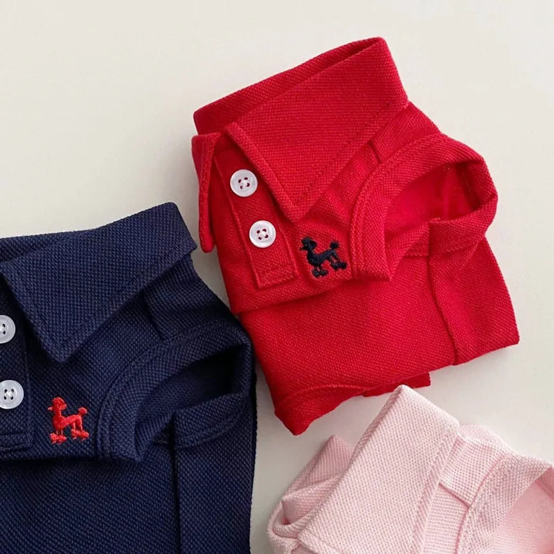 Summer Polo Shirt for Dogs Puppy Clothes Bichon Frise Chihuahua Stripe Dog Sweatshirt Dog Cooling Vest for Small and Medium Dogs