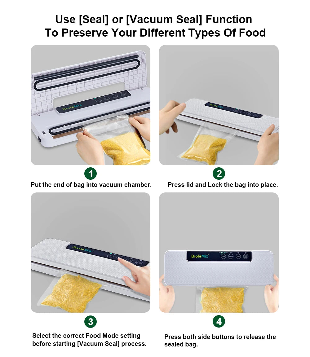 Automatic Food Vacuum Sealer Wet or Dry Food